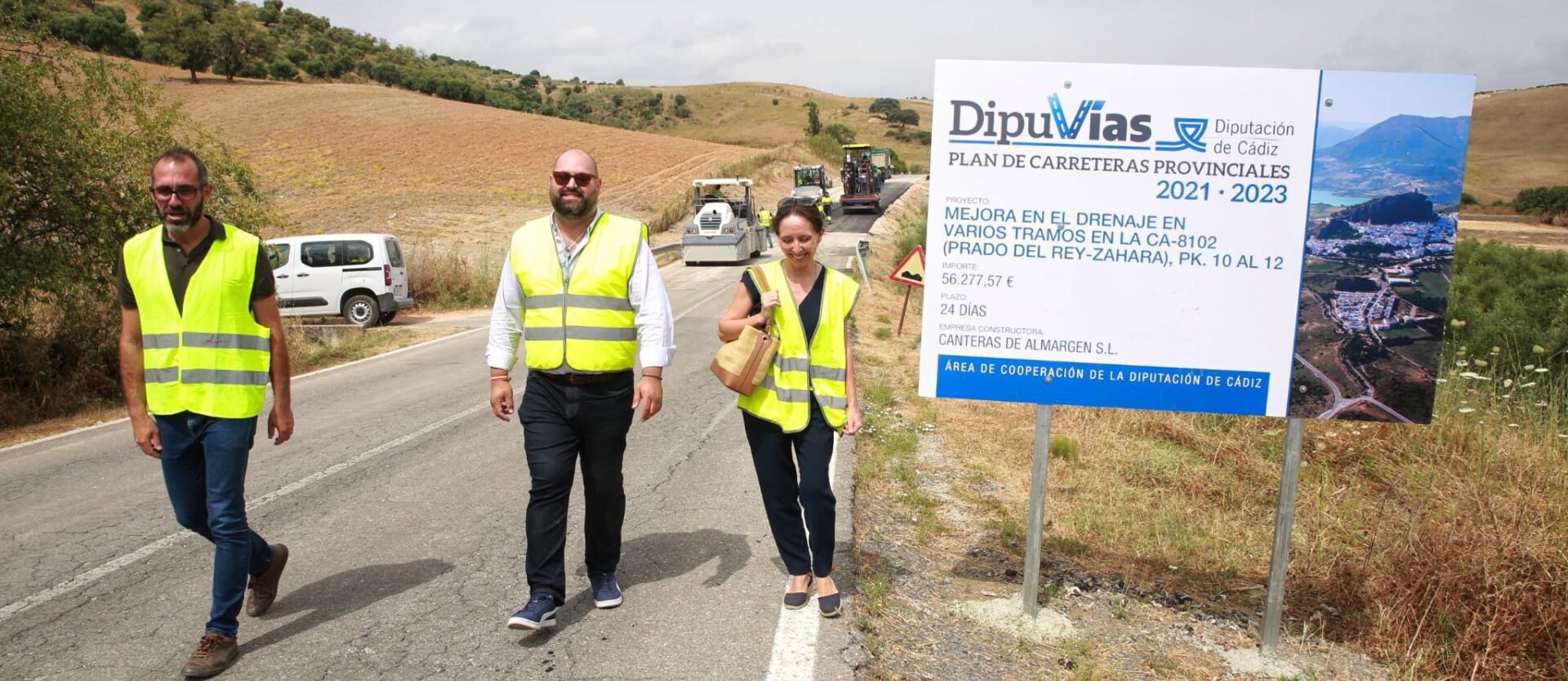 Resuelta la mejora del drenaje de la carretera Prado del Rey-Zahara de la Sierra