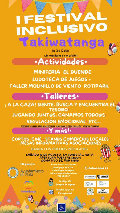 La asociación Takiwatanga y Participación Ciudadana impulsan el I Festival Inclusivo