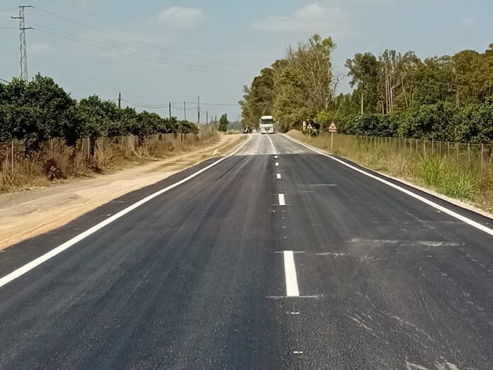 Reabre al tráfico la carretera CA-3110 en Jerez tras las obras de mejora emprendidas por la Diputación para evitar inundaciones
