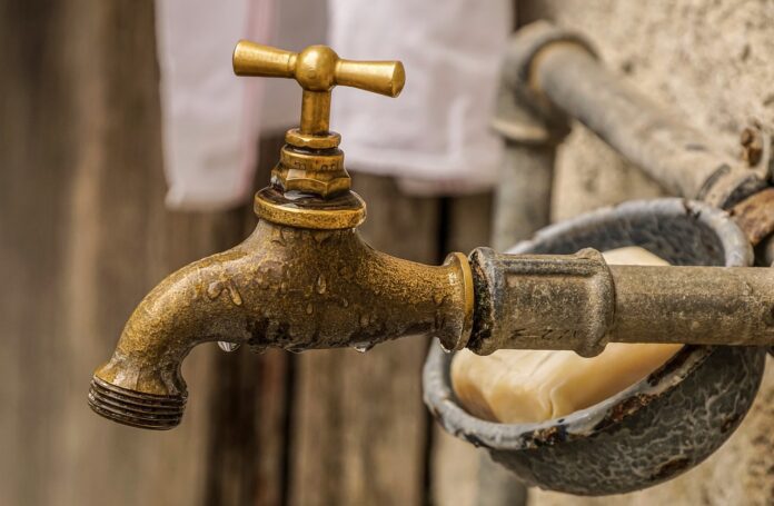 water tap, soap, hand washing