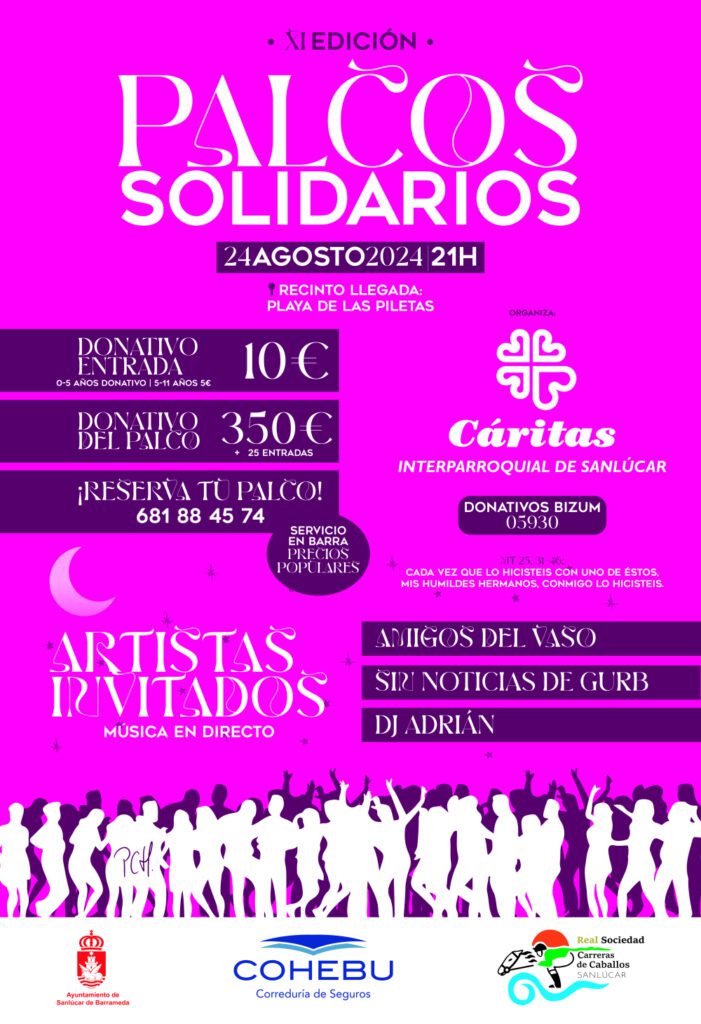 Los Palcos Solidarios vuelven este sábado al recinto de las Carreras de Caballos