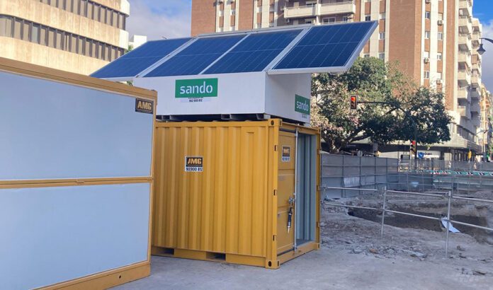 Un ‘cubo solar’ mejora la eficiencia energética en las obras del Metro de Málaga