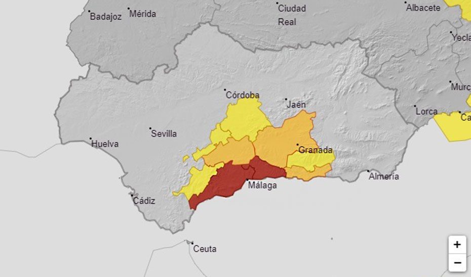 Activada la fase de emergencia del Plan ante el Riesgo de Inundaciones en Andalucía