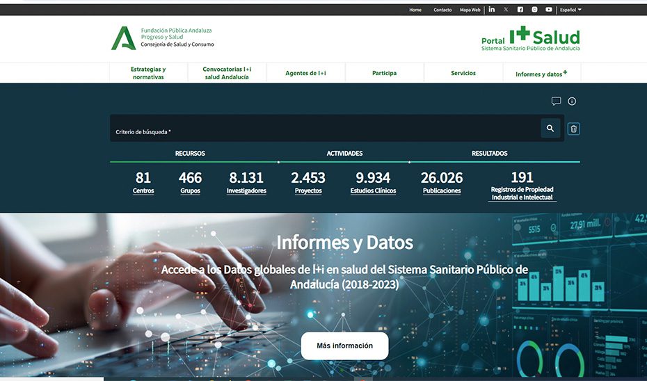La Junta crea ‘I+Salud’, el portal de investigación del sistema sanitario público de Andalucía