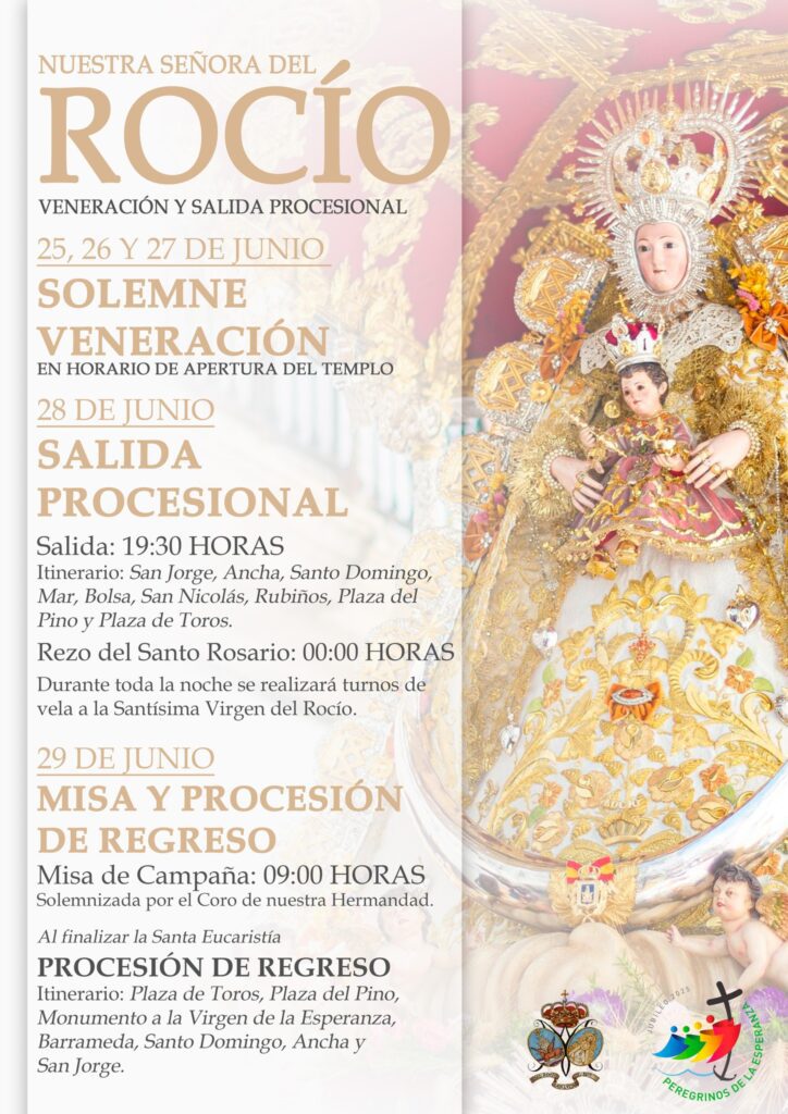 La Virgen del Rocío recorrerá las calles de Sanlúcar este sábado y pasará la noche en la Plaza de Toros