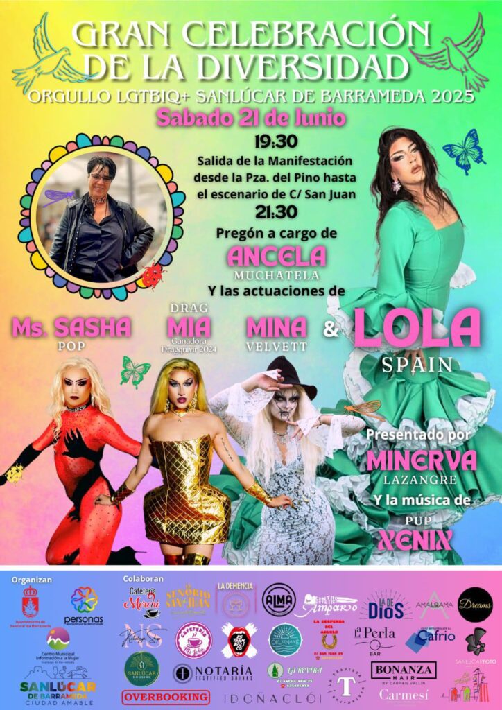 Sanlúcar celebra el Orgullo LGTBIQ+ 2025 con un amplio programa de actividades y actuaciones