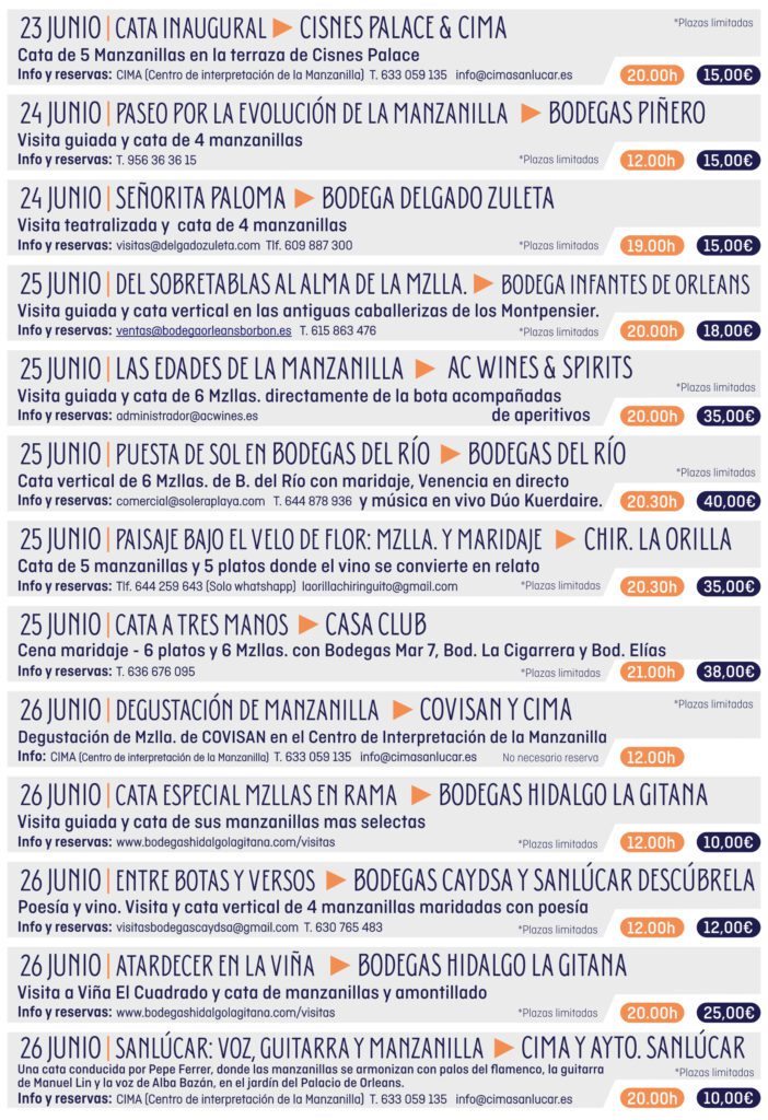 III Semana de la Manzanilla de Sanlúcar: del 23 al 29 de junio de 2025