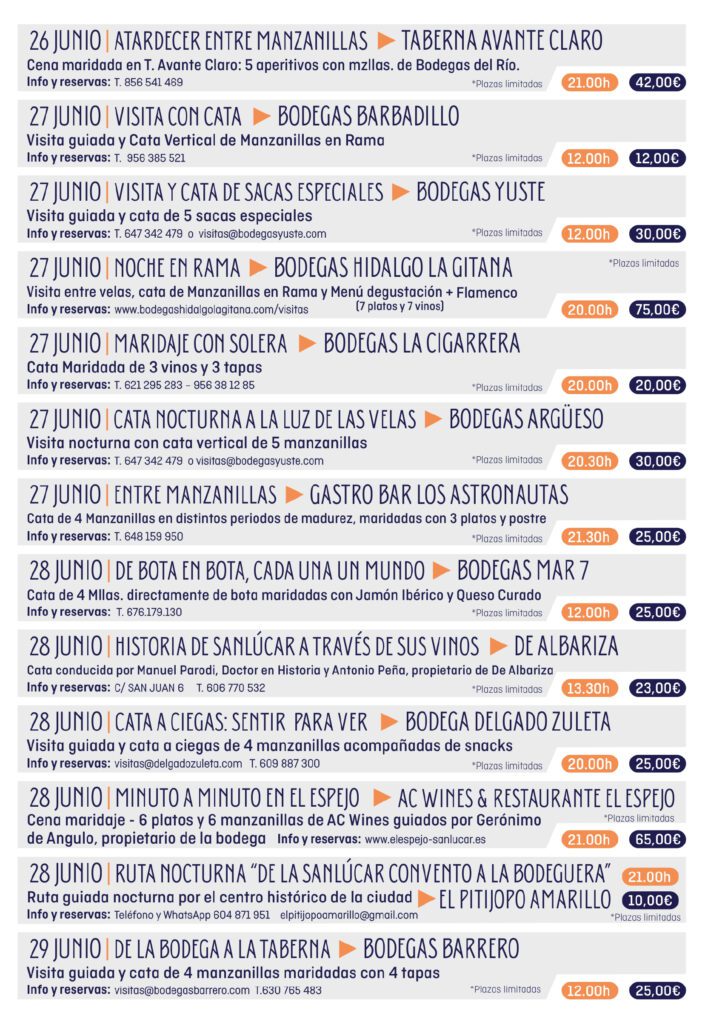 III Semana de la Manzanilla de Sanlúcar: del 23 al 29 de junio de 2025