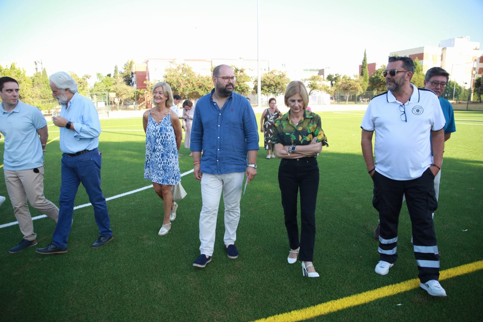 Javier Bello visita las obras de las pistas deportivas de San Ginés en Jerez