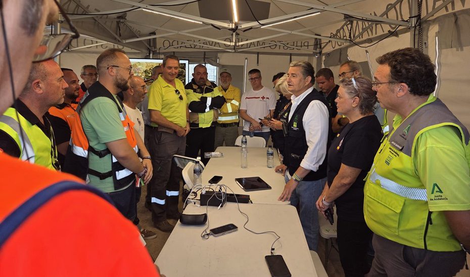 El amplio dispositivo desplegado en el incendio forestal de Tarifa consigue salvar las viviendas