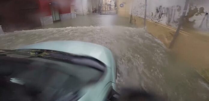 Inundaciones en el centro de la ciudad en 2016. / Barramedia