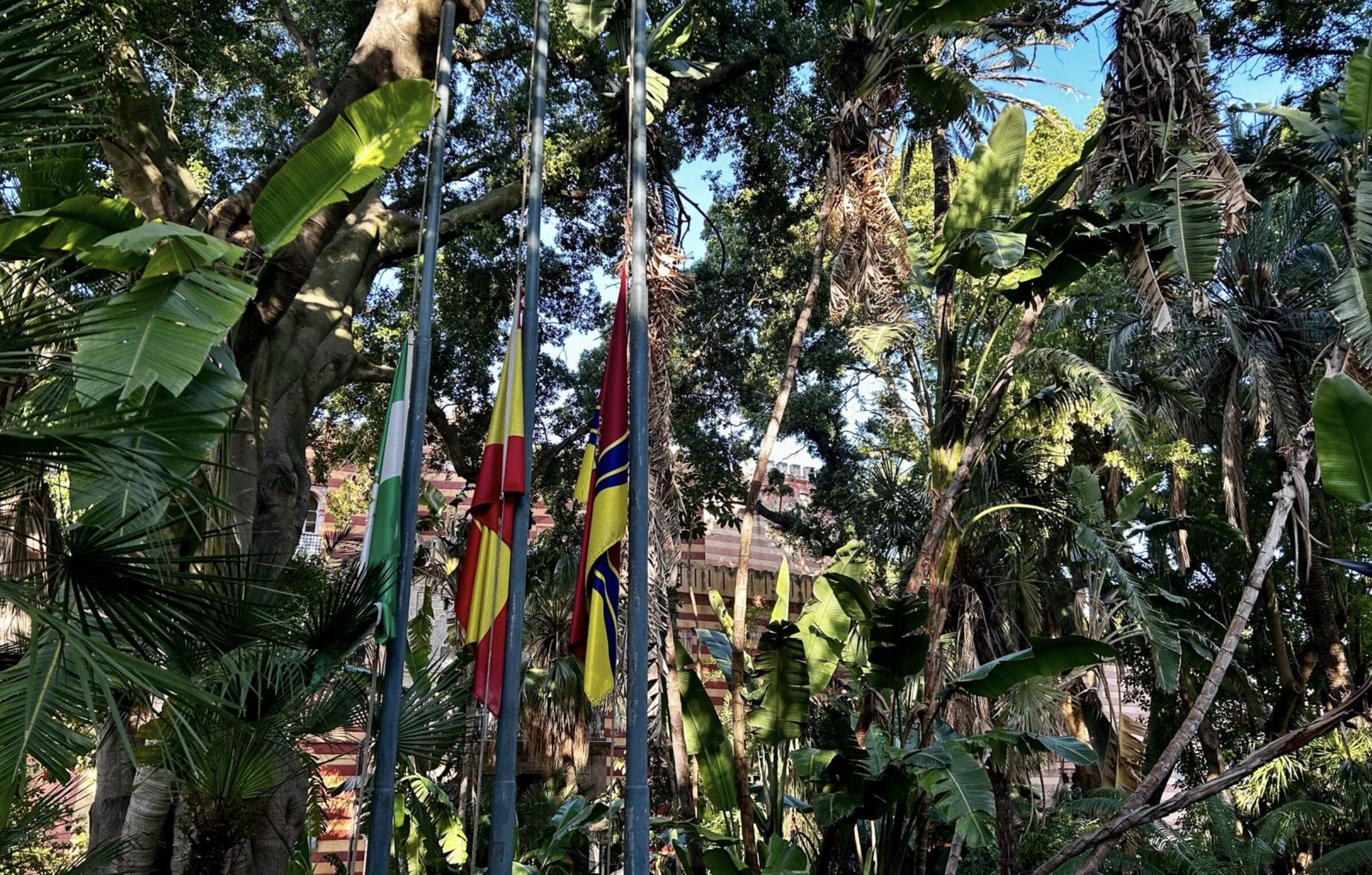 Banderas a media asta en el Ayuntamiento de Sanlúcar por la muerte del Papa Francisco