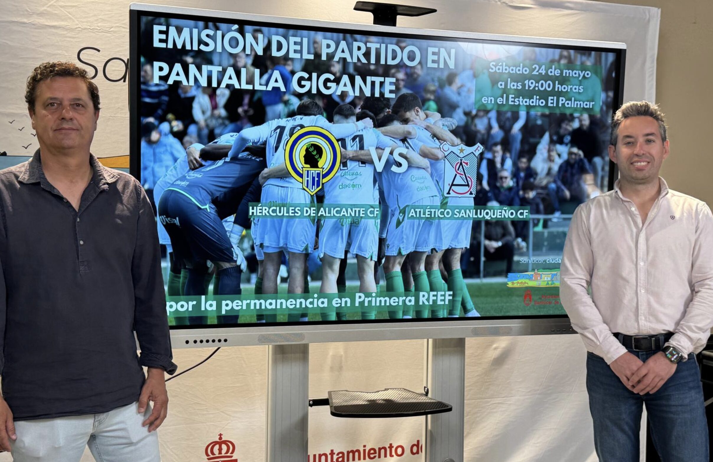 Pantalla gigante este sábado en El Palmar para apoyar el partido decisivo del Sanluqueño por la permanencia