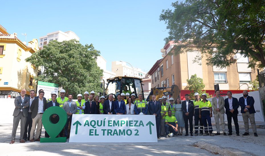 Moreno asiste al inicio de obra del segundo tramo de la prolongación del Metro de Málaga y pone en valor la palabra dada