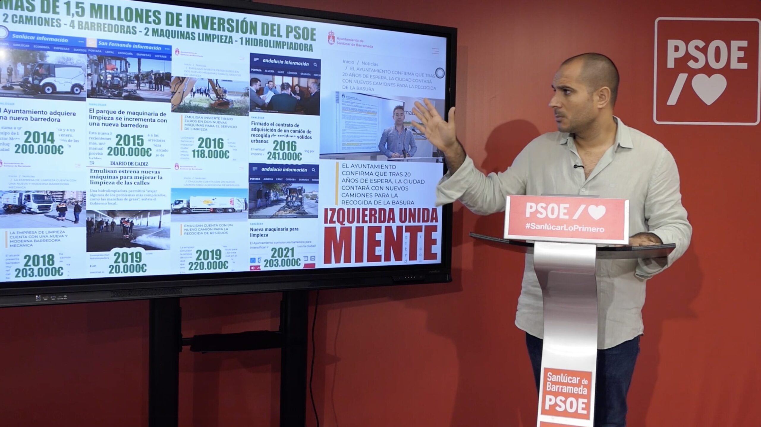 El PSOE rebate las afirmaciones del gobierno local sobre la compra de camiones de basura