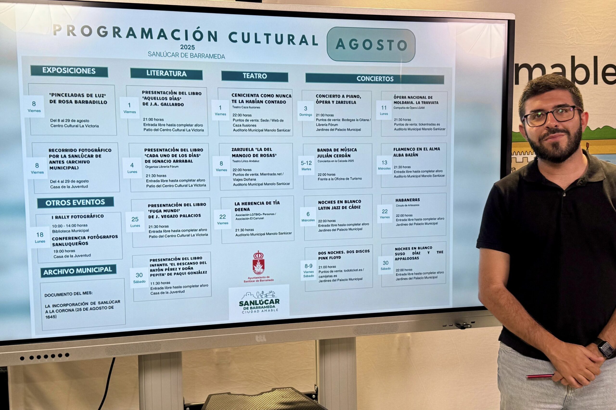 Música, teatro, libros y exposiciones llenan el agosto cultural en Sanlúcar