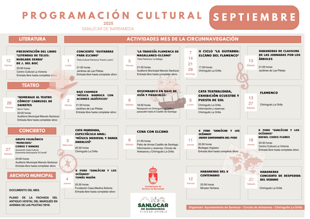 EL MES DE LA CIRCUNNAVEGACIÓN CENTRA LA PROGRAMACIÓN CULTURAL DE SEPTIEMBRE