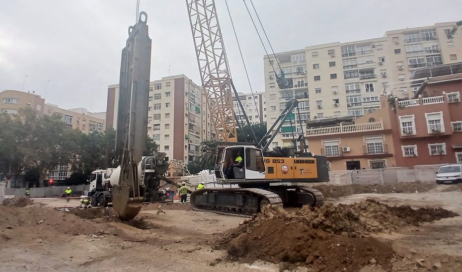 Iniciada la ejecución de las pantallas del túnel de la prolongación del Metro de Málaga