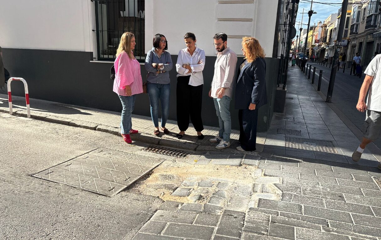 El PP exige al Ayuntamiento que repare con urgencia el firme de la calle Barrameda
