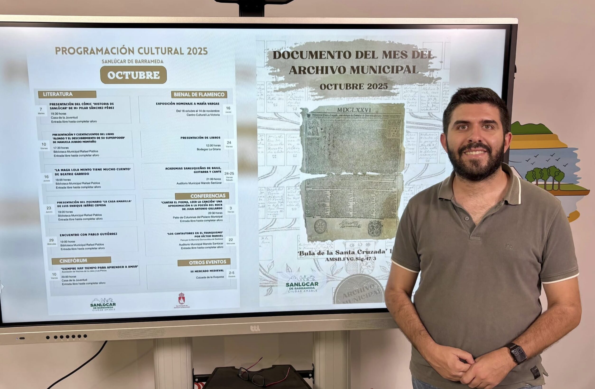 Octubre llega a Sanlúcar con literatura, flamenco y la conferencia del reconocido cantautor Víctor Manuel
