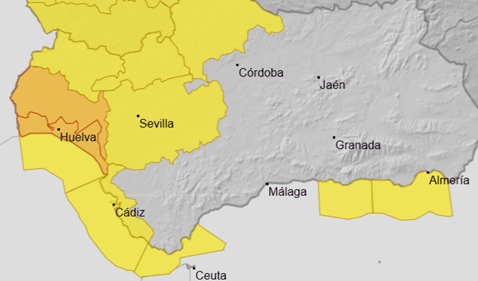 El 1-1-2 recomienda no cruzar zonas anegadas  ante el aviso naranja por lluvia mañana en Huelva