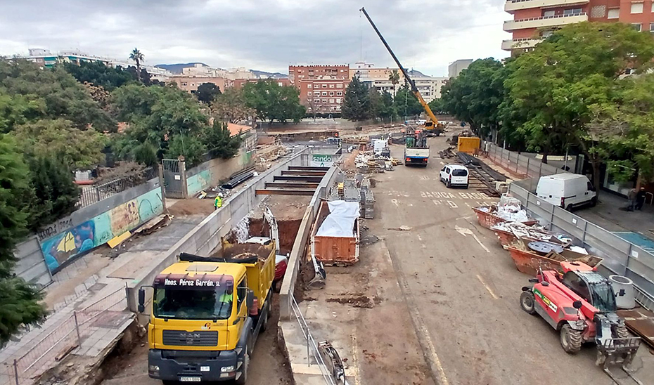 Comienza la excavación del túnel del tramo 1 de la prolongación del Metro de Málaga en Santa Elena