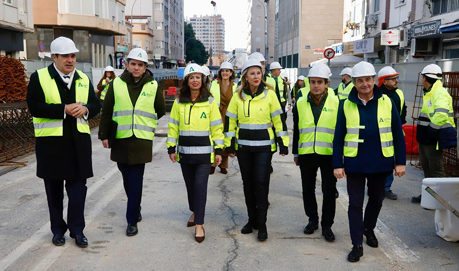 Las obras del Metro de Málaga avanzan con dos equipos de pantalladoras entre Hilera-Eugenio Gross