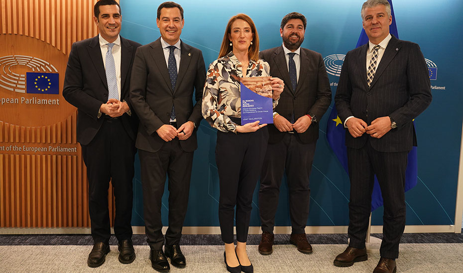 Moreno reclama en Bruselas ayudas europeas para la reactivación económica de Andalucía tras el temporal