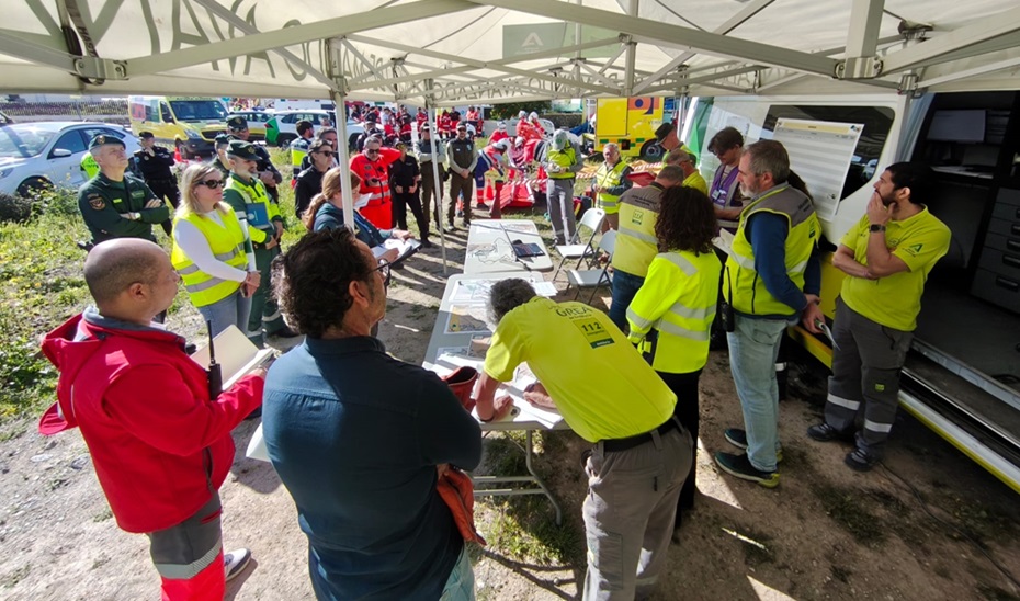 La Agencia de Emergencias de Andalucía realiza un simulacro de accidente en la industria en Armilla