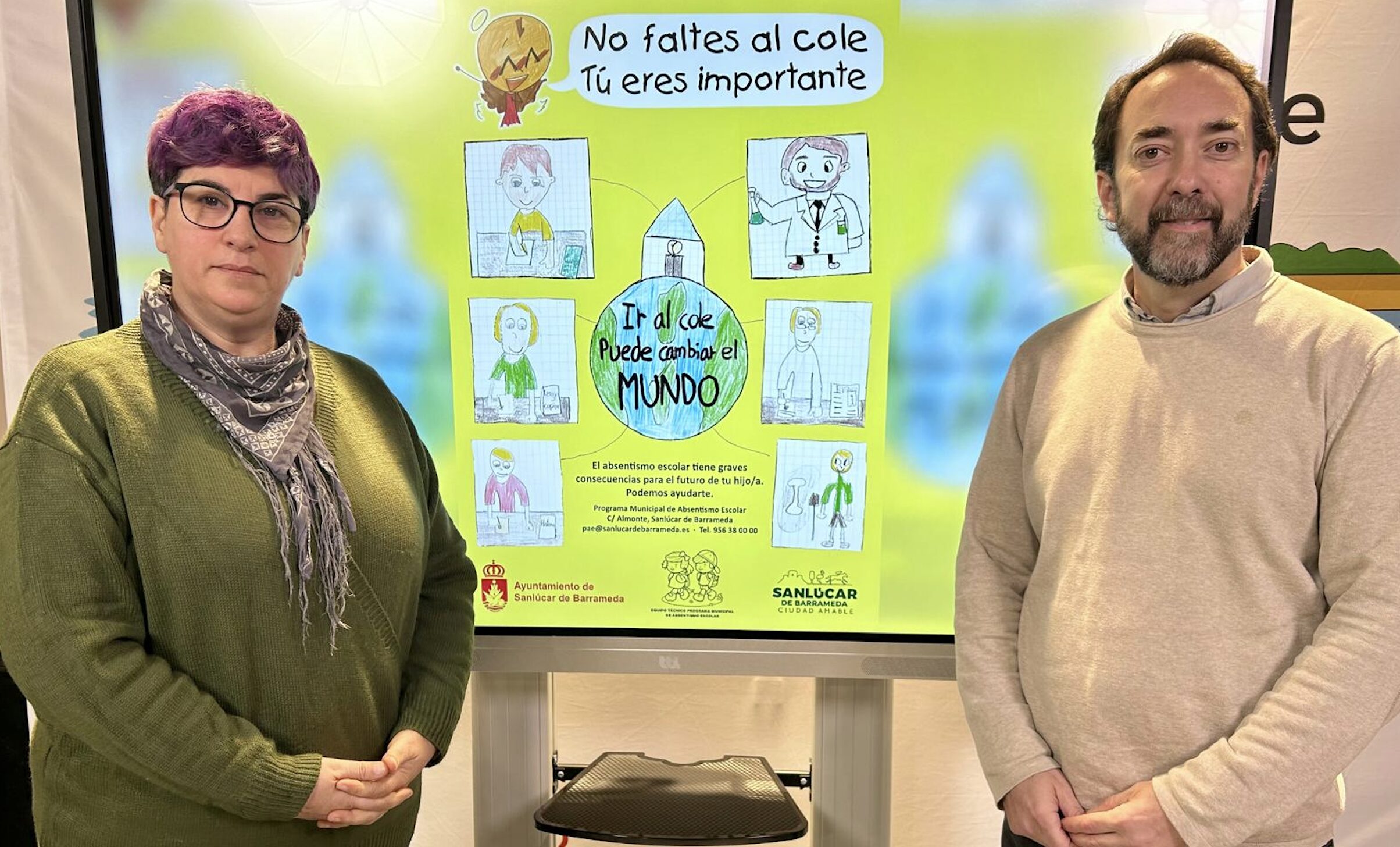 "Ir al cole puede cambiar el mundo": la nueva campaña para prevenir el absentismo escolar en Sanlúcar