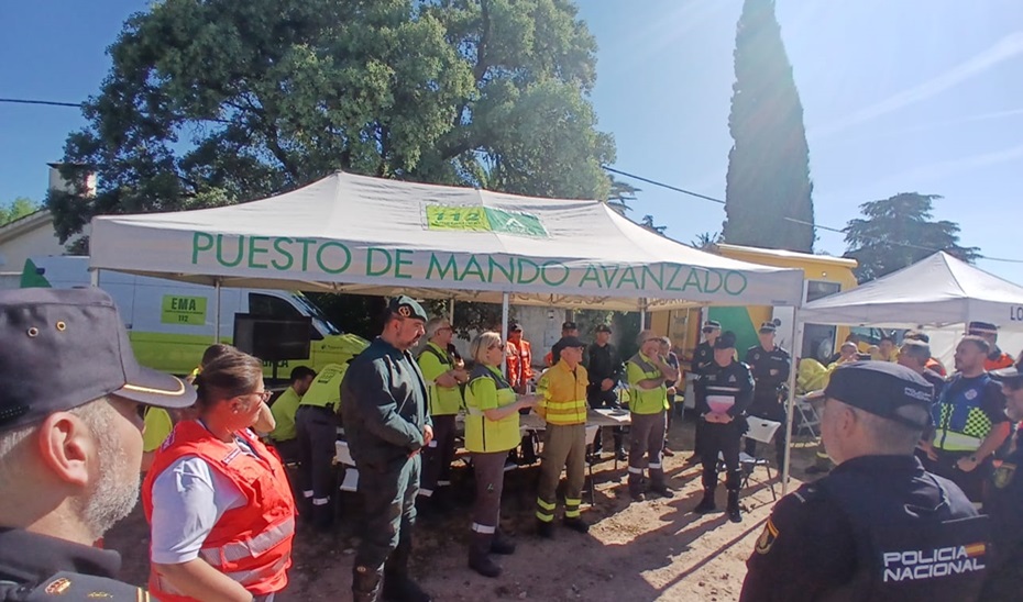 La EMA realiza un simulacro de incendio forestal en la urbanización de Santo Domingo en Córdoba