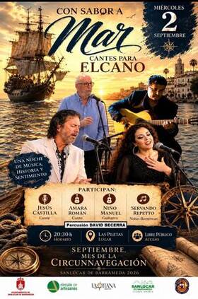 Cartel de «Con sabor a mar. Cantes para Elcano»